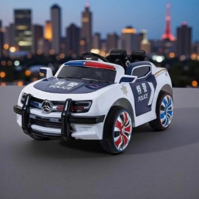 صورة سيارة شرطة كهربائية فاخرة للأطفال ببطارية